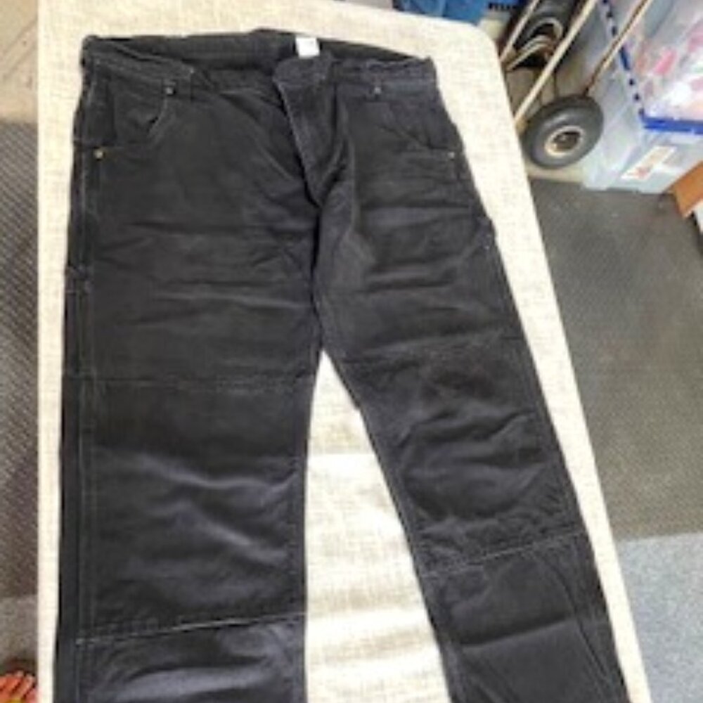 Key Double Front Black Work Jeans - Size 38x34